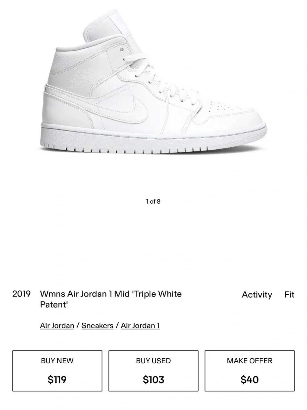 Jordan All-White Low-Top Sneakers